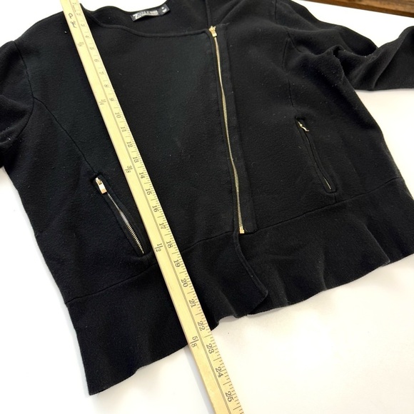 7th Avenue Design Studio Women's XL Black Asymmetrical Zip Sweater Jacket Career - Picture 10 of 12